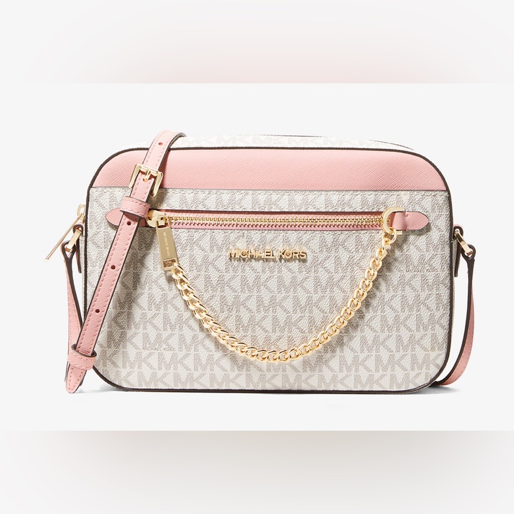 MICHAEL KORS 
Jet Set Large Logo Crossbody Bag